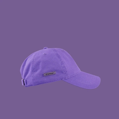 New Fashion Designer Purple Hats Outdoor Sports Baseball Cap Unisex Adjustable Cotton Customized Embroidery Plain Baseball Cap