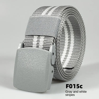 White Automatic Buckle Nylon Army Tactical Men Belt Military Waist Canvas Belt Outdoor Strap Travel Jeans Black Belts for Women