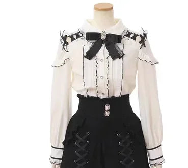 Japanese Liz Mine Mass Production Detachable Suspender Skirt Spring and Autumn Heart Cross Suspender Back Bow Straps Skirt