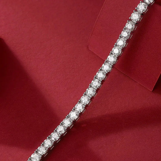 2024 New In GRA Certified 3/4/5/6.5MM White Full Moissanite Tennis Bracelet for Women Men 925 Silver Diamond Link Bracelets