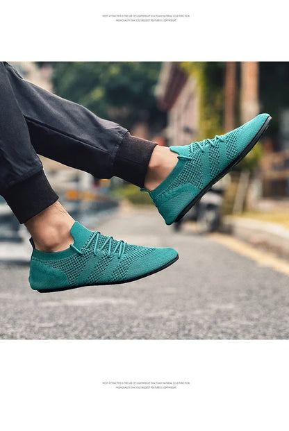 Male Summer Driving Shoes Flat Breathable Fashion Walking Shoes Mens High Quality Mesh Comfortable Soft Sole Casual Loafers