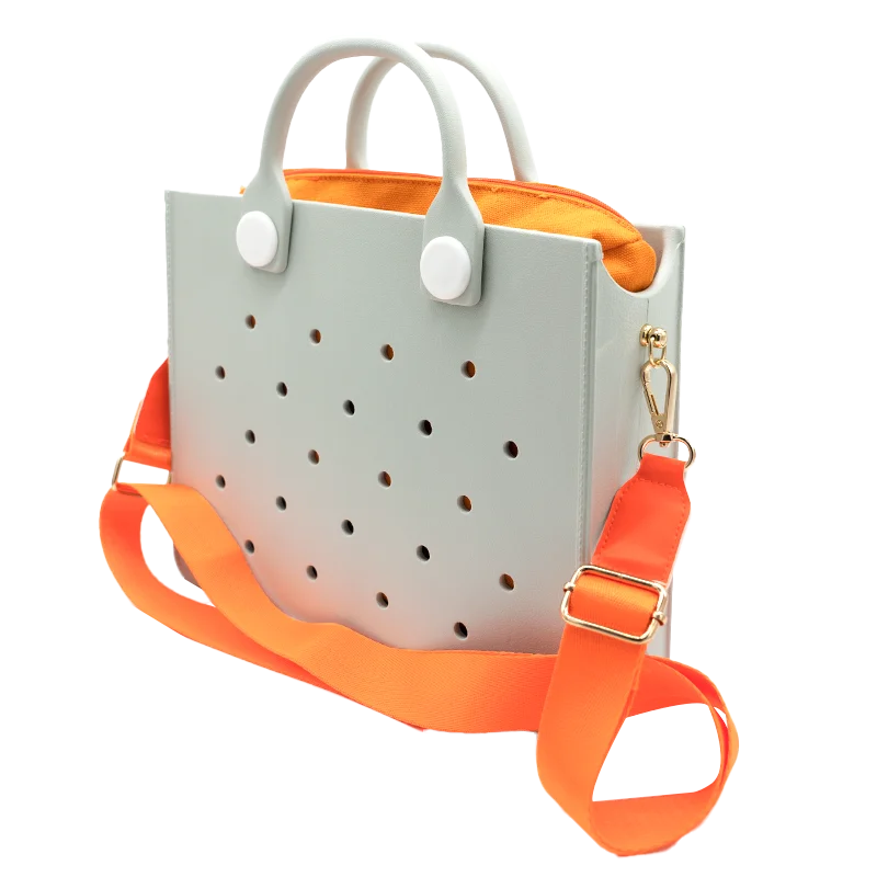 Large Leather Shoulder Bag Handbag Tote Bag Storage for Women Casual Waterproof Beach Bag Hole Fit Charm Fashion Storage Bag