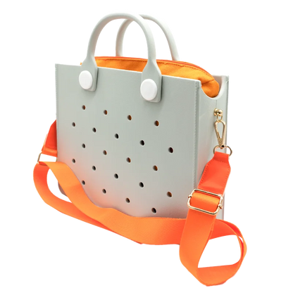 Large Leather Shoulder Bag Handbag Tote Bag Storage for Women Casual Waterproof Beach Bag Hole Fit Charm Fashion Storage Bag
