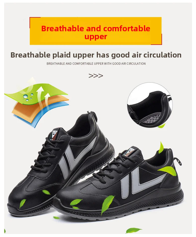 Four Season Anti Smashing and Anti Stabbing Insulated Electrician Protective Shoes with Oil Resistant Steel Toe Caps