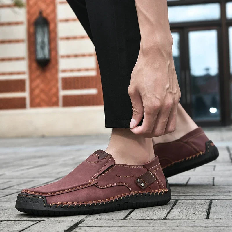 Spring Handmade Men Shoes Casual Comfortable Men Slip On Loafers Men Walking Flats Hot Sale Moccasins Tooling Shoes Sneakers