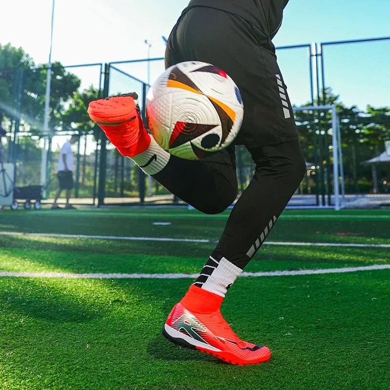 New Men Women Professional Football Boots Training Cleats Sport Sneakers Trainer Lightweight Grass Non-slip Match Soccer Shoes
