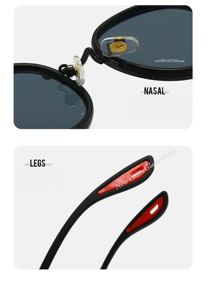 Vintage Designer Outdoor Sunglasses Men Round Fashion Plastic Titanium High Quality Sun Glasses Man UV Protection Glasses Woman