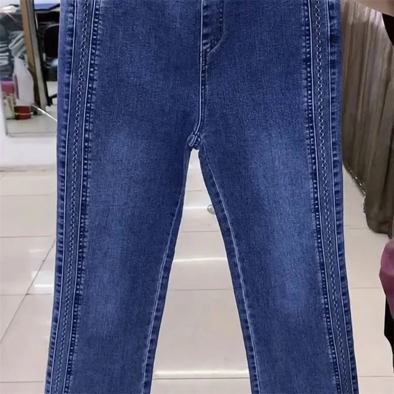 Women's Elastic High Waist Jeans
