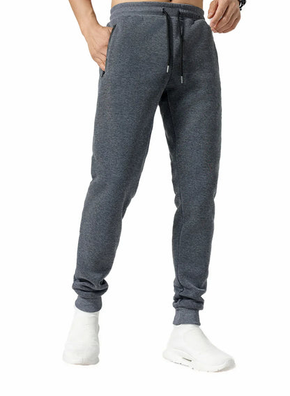 New Sweatpants Side Zipper Pockets Men Joggers Track Pants Elastic Waist Sport Casual Trousers Baggy Fitness Gym Clothing