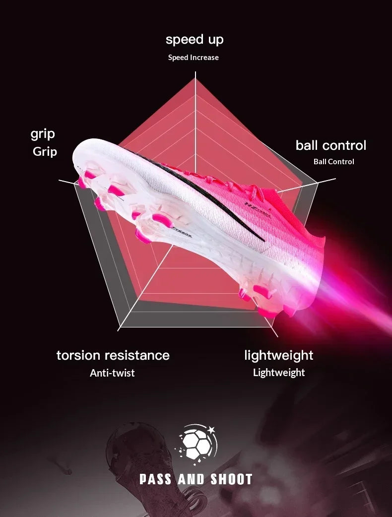 New Men Soccer Shoes Hot Sale Women Professional Football Boots Futsal Cleats Ultralight Unisex High-quality TF/FG Sneakers