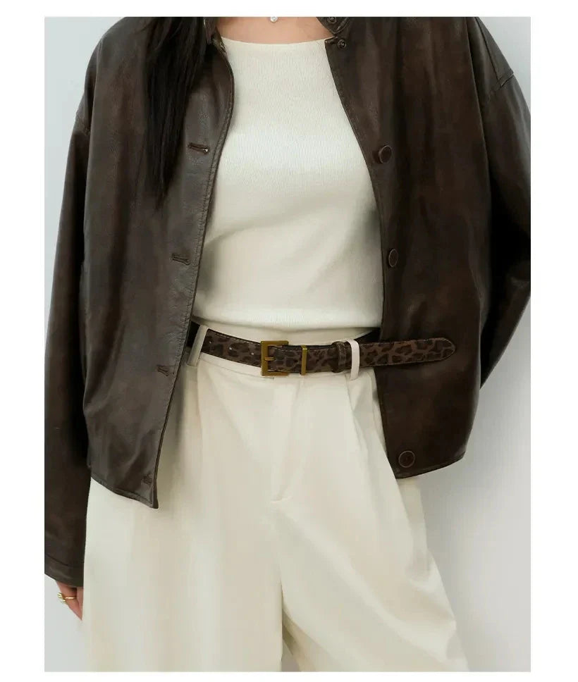 Fashion Suede Cowhide Women‘s Belts Genuine Leather 2.8cm Wide Belt Metal Buckle Women Belt Matched Dress Jeans Skinny Girdle