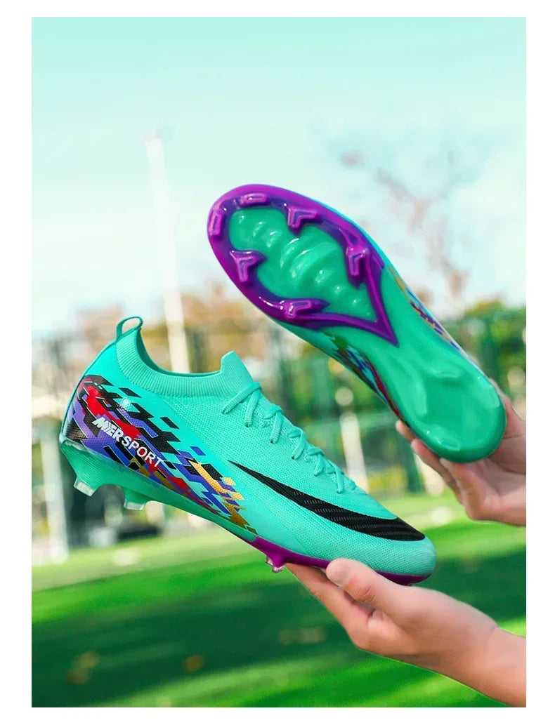 New Men Football Boots Ultralight Soccer Shoes Sport Outdoor Match Unisex Non-Slip Cleats Adult Comfortable Grass High-quality