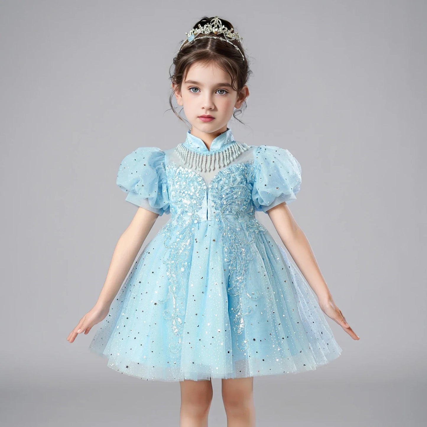 Girl Flower Princess Dress Kids Summer Gown Dresses For 2-10 Years Girls Wedding Birthday Party Clothing Children Pink Costume