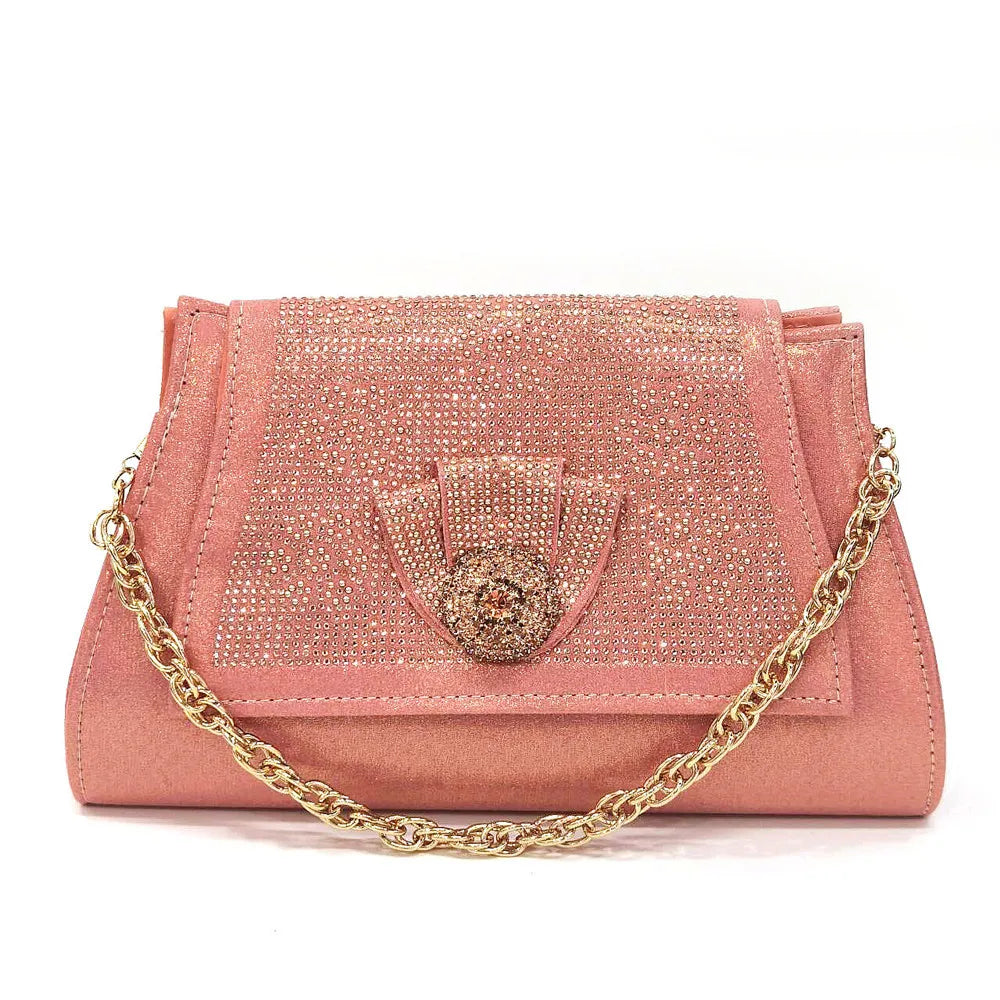Italian Shoes And Bag Sets For Evening Party With Stones Italian Satin cloth  Rhinestone bow Handbags Match Bags
