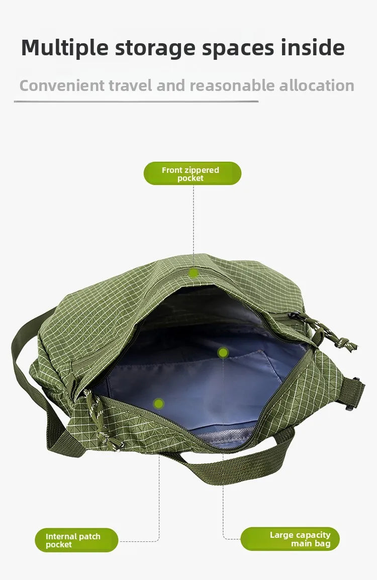Nylon Cloth Daily Commute Messenger Bag Lightweight Hand Bag Sports Shoulder Bag Casual Anti-splashing Messenger Bag