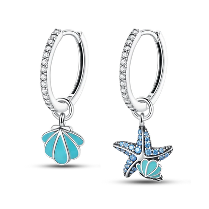 925 Silver Charms Plata De Ley 925 Jewelry Women Fashion Cute Tiny Clear Crystal CZ Stud Earrings Star Starfish Dolphin Earrings