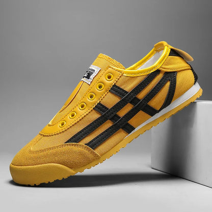 Men's Classic Running Shoes Lace Up Flat Bottom Sports Shoes Soft Sole Walking Shoes Breathable Couple Casual Shoes Tennis Shoes