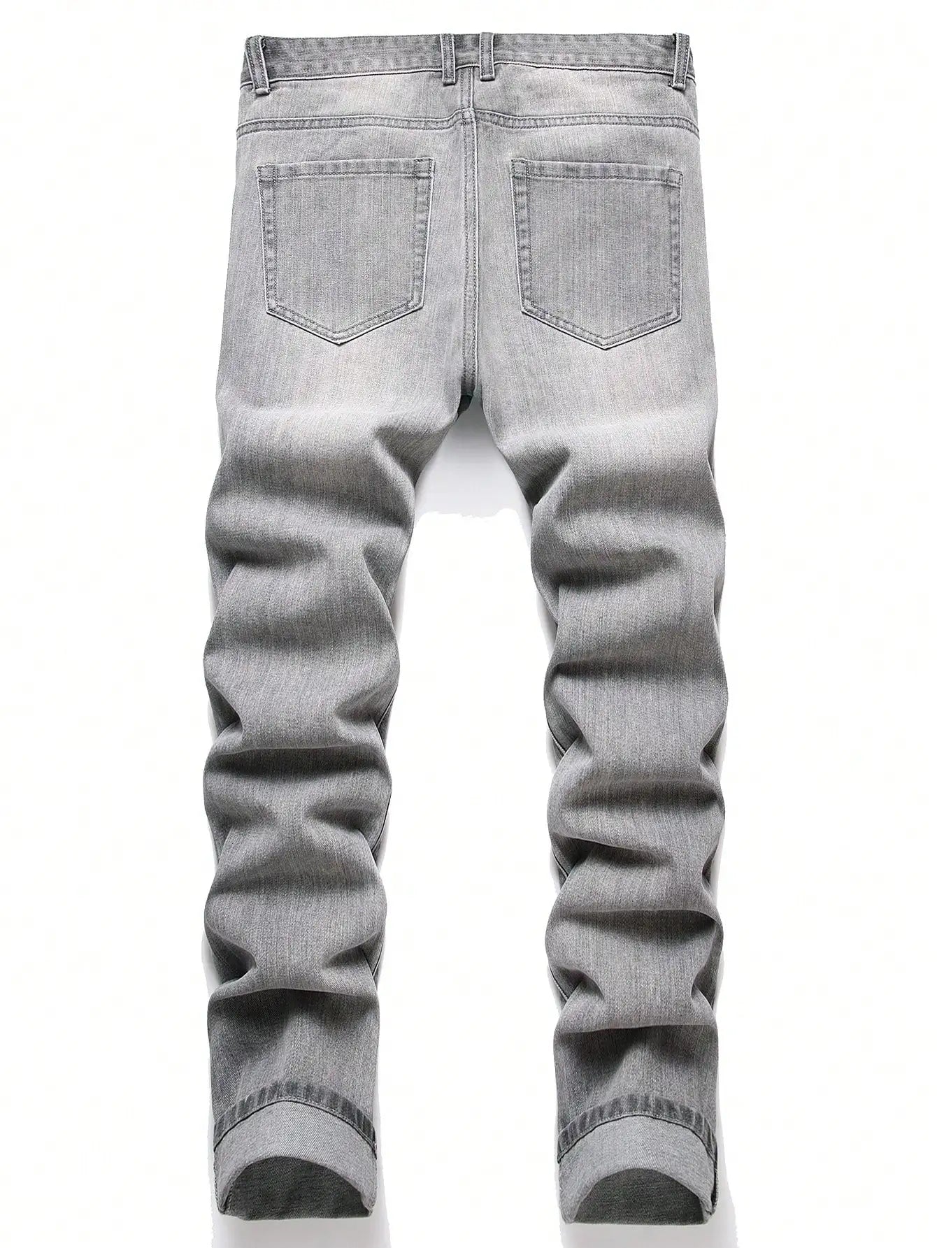 1 Calça Jeans Masculina Slim, Nova Tendência de Festa Estilo Urbano, Jeans com Bolsos, Adequado para Uso Diário de Casais em Todas as Estações