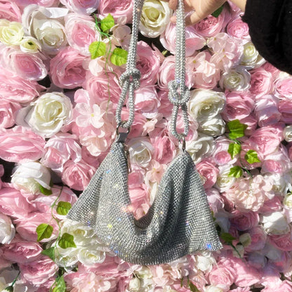 luxury Designer hobo shoulder bag handmade Shining Rhinestones Evening clutch Bag Purse Crystal Purses and handbag Hobo Bags