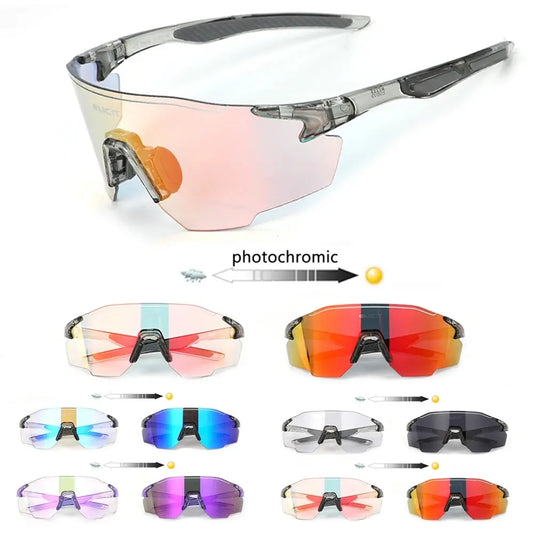 Photochromic Polarized Cycling Glasses Men Women Bike Glasses UV400 Eyewear Sunglasses HikingMTB Road Bicycle Goggles