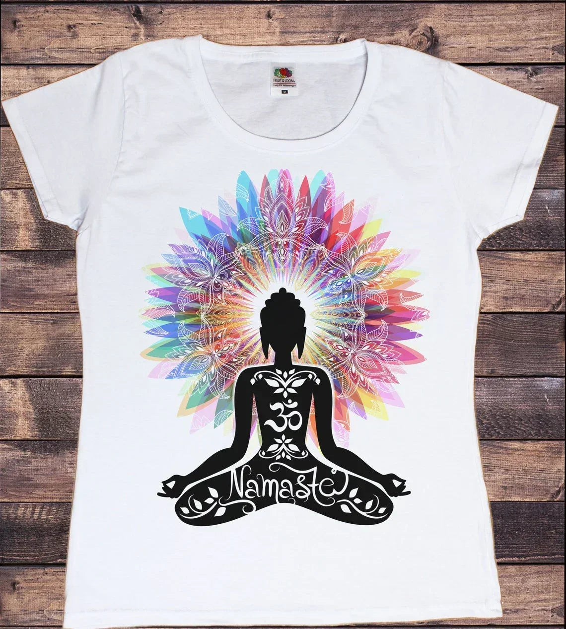 Yoga Print Tshirt Women Bird Om Aum Jade Buddha Meditation Tie Die T Shirt Femme T-Shirt Tops