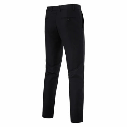 Quality Mens Slim Fit Golf Dress Pants Flat Front Suit Pants Business Dress Pants Classic for Business Wedding Work Pants