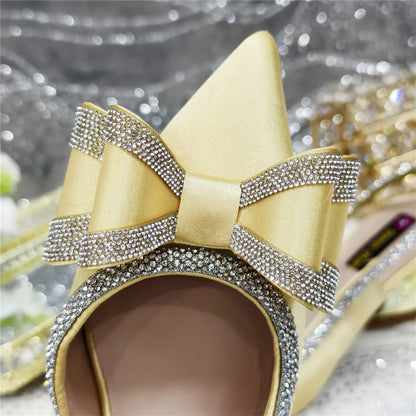 Fashionable And Elegant Nigerian Wedding Banquet High Heels Anti Slip Women's Sandals Plus Size Nigerian Party Shoes