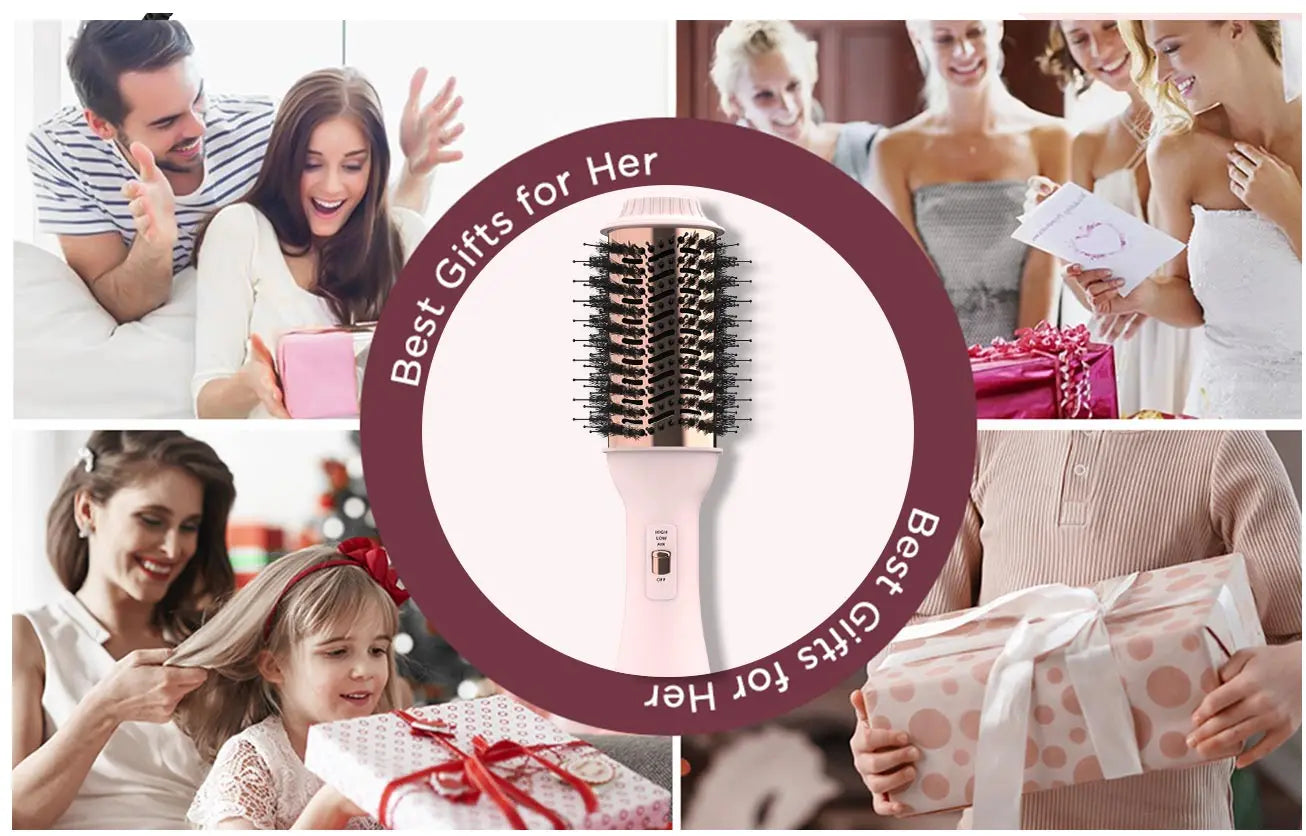 Professional Blowout Hair Dryer Brush Dryer and Volumize Hot Air Brush for Women Curling Irons Styler Electric Brushes