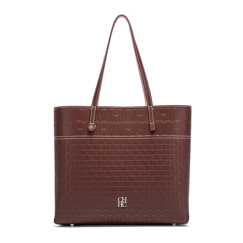 Fashionable Classic Retro Solid Color Women's Bag Large Capacity PVC Material Women's New Single Shoulder Handbag