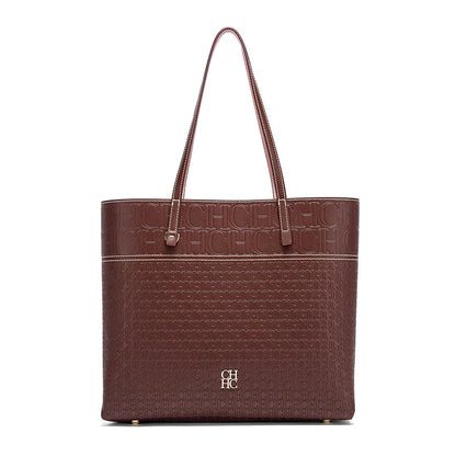 Fashionable Classic Retro Solid Color Women's Bag Large Capacity PVC Material Women's New Single Shoulder Handbag