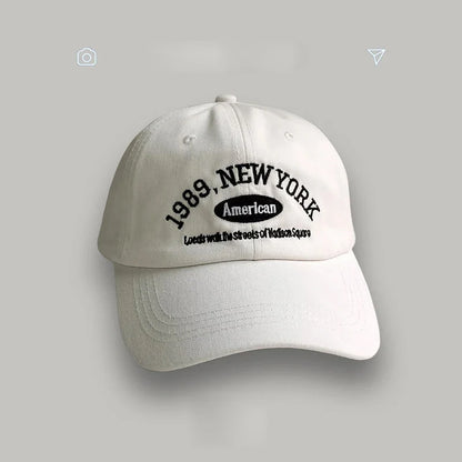 Korean Retro Baseball Hat Women's Autumn Winter Versatile Ins Street Letter Embroidered Caps Summer Couple Men