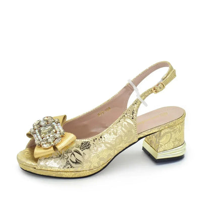 New Arrival Women Shoes and Bags To Match Set Italy Lady Peep Toe Shoes Sexy Wedding Party Sandals Rhinestone Women Pumps