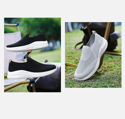 Men's Vulcanized Shoes Fashion Breathable Outdoor Mesh Casual Sneakers Lightweight Comfortable Men Tenis Masculino Walking Shoes