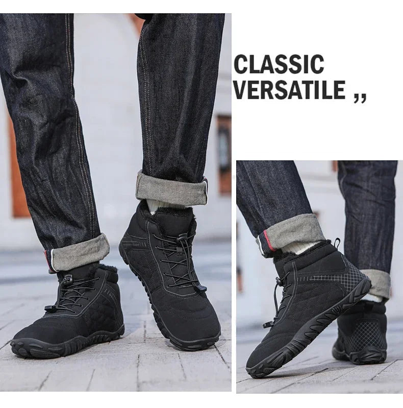 Brand New Winter Boots for Men Women Snow BareFoot Outdoor Non-slip Warm Fur Casual Sneakers Plus Size Ankle Boots Hiking Shoes
