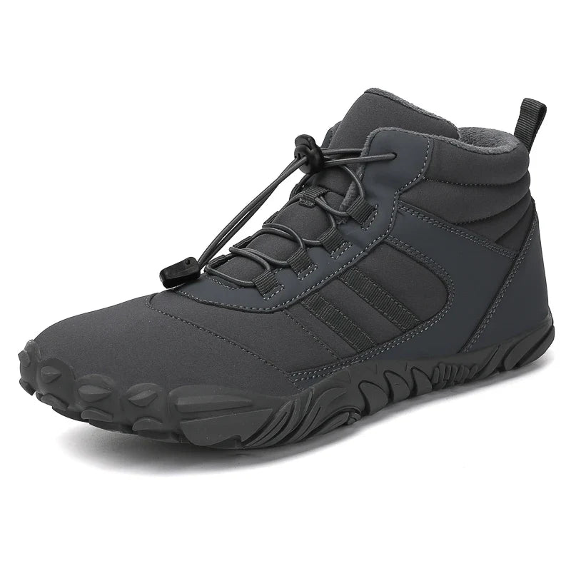 Womens Mens Waterproof Winter Barefoot Shoes Snow Boots Cotton Warm Fur Lined Unisex Walking Hiking Outdoor Shoes