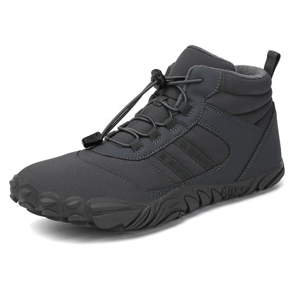 Womens Mens Waterproof Winter Barefoot Shoes Snow Boots Cotton Warm Fur Lined Unisex Walking Hiking Outdoor Shoes