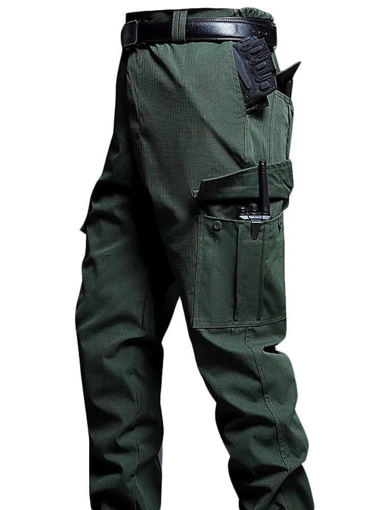 New Work Cargo Pant Men Wear-Resistant Stretch Tactical Trousers Casual Breathable Multi-Pocket Outdoor Waterproof Training Pant