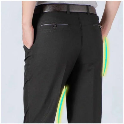 Mens Autumn Thick Casual Suit Pants Classic Business Formal Fashion Stretch Summer Thin Trousers Male Brand Clothes GOZBKF