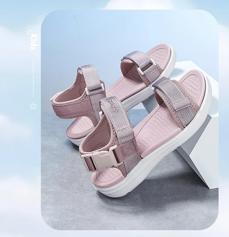 Lightweight Kids Sandals Summer Quick-Dry Breathable Beach Shoe Non-Slip Outdoor Sport Walking Sandals for Boys Girls Size 30-38