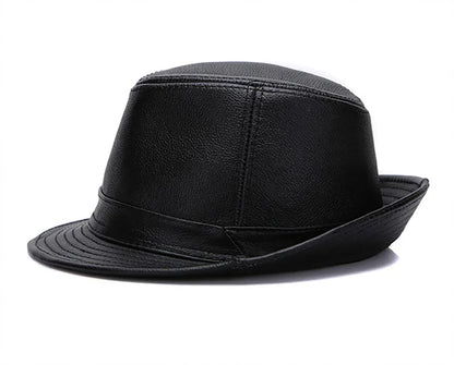 2026  Autumn Men Real Genuine Cowhide Leather Top Hats Men Fashion Caps Winter Warm New Cowboy  100% Real Cowhide Leather Hats