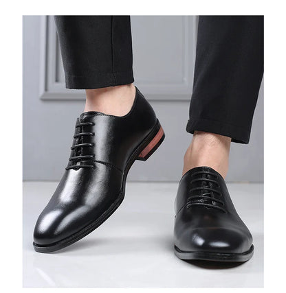 Fashion Business Dress Men Shoes Classic Leather Men's Formal Shoes Comfortable Slip On Dress Shoes Men Oxfords Size 47 48