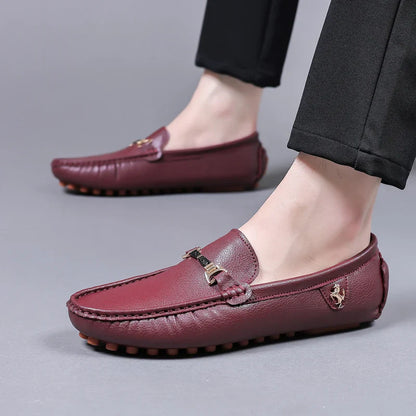 Handmade Leather Casual Men Shoes Design Loafers Man Comfortable Slip on Men Loafers Hot Sale Moccasins Driving Shoes