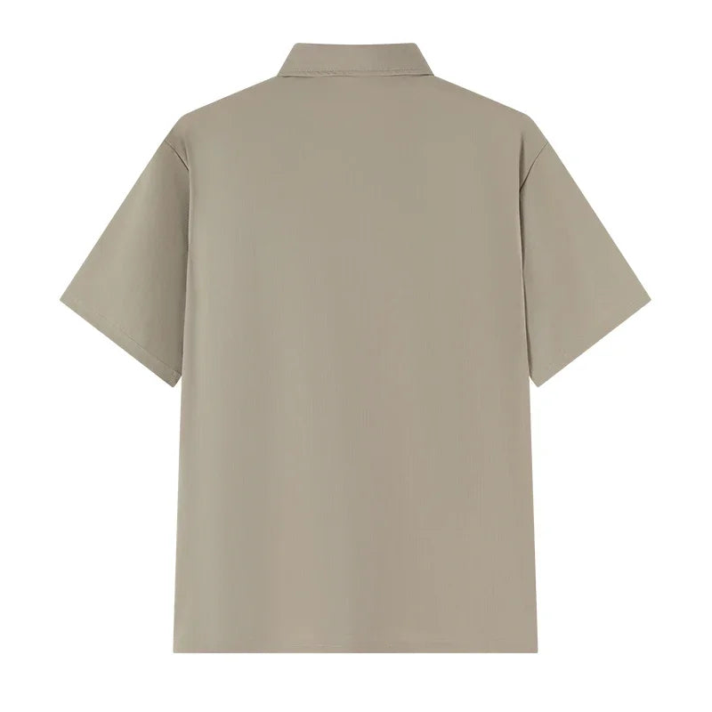 Polo Shirt Men Plus Size 4XL 5XL 6XL 7XL Short Sleeve Knitted Polo Shirts Loose Polos Oversized Tops Big Size Men Clothing T シャツ