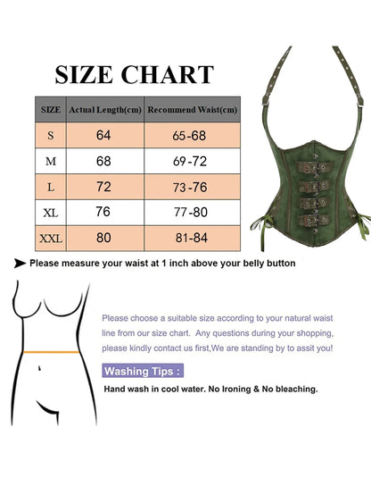 Steampunk Corsets And Bustiers Sexy Halterneck Synthetic waist trainer Gothic Red Corset Top Women Outwear Corselet