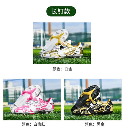 Boys Football Boots New Resistant Casual Kids Soccer Shoes Sneakers Grass Non Slip Training Sports Fast Match Breathable Cleats