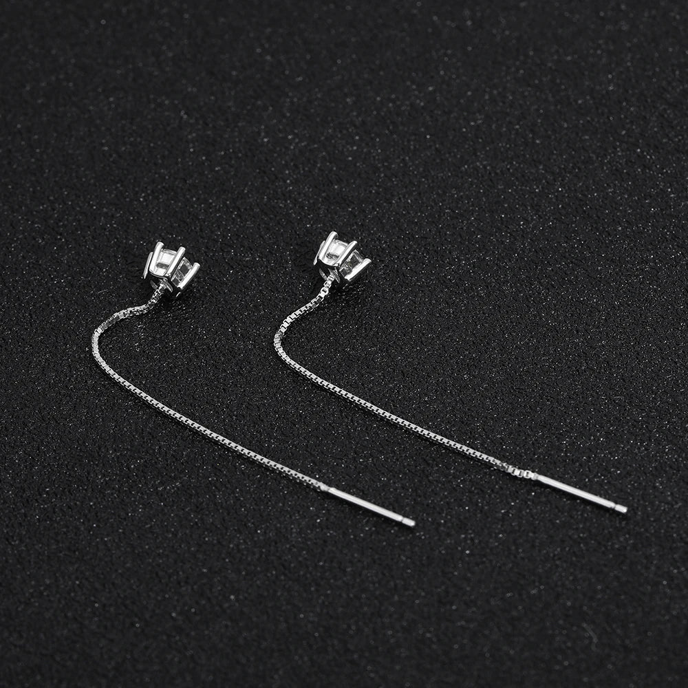 D VVS Moissanite Diamond Earring with GRA s925 Sterling Silver Ear Wire plated 18k White Gold Luxury Earrings for Women