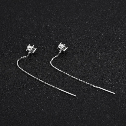 D VVS Moissanite Diamond Earring with GRA s925 Sterling Silver Ear Wire plated 18k White Gold Luxury Earrings for Women