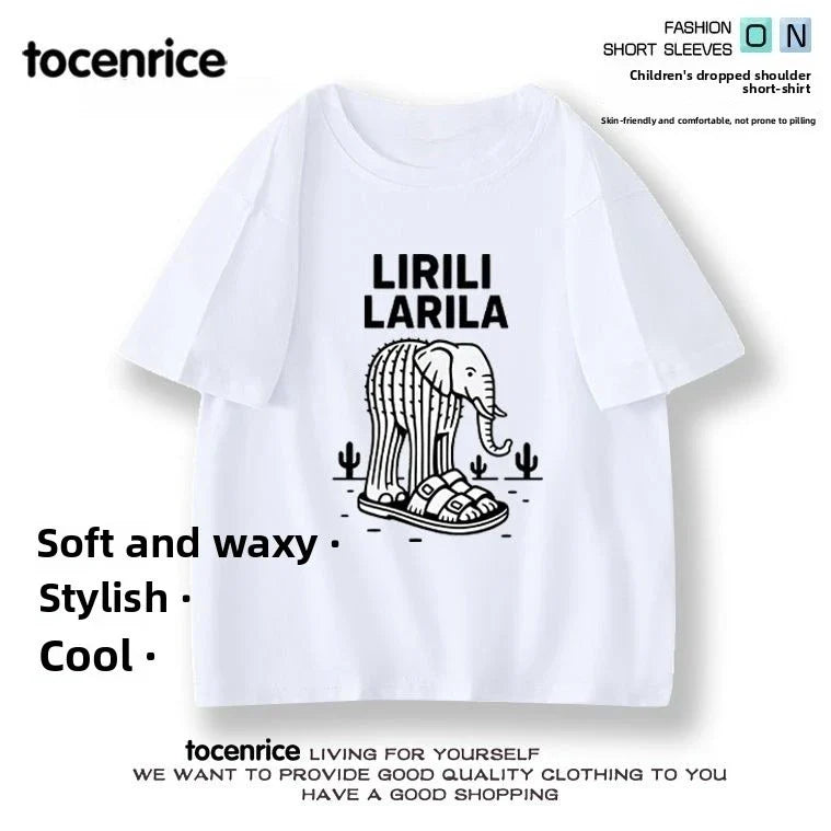 Children's Summer High Quality Cotton Short Sleeve Parent-Child Clothing Trend T-Shirt
