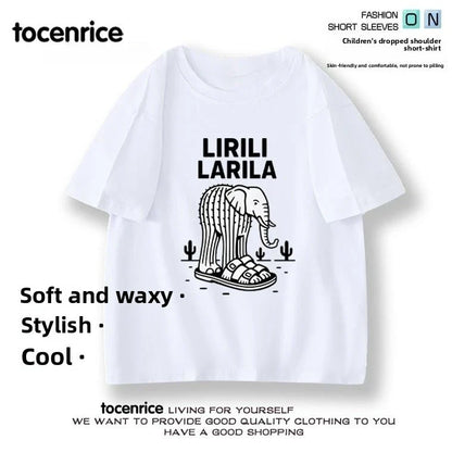 Children's Summer High Quality Cotton Short Sleeve Parent-Child Clothing Trend T-Shirt