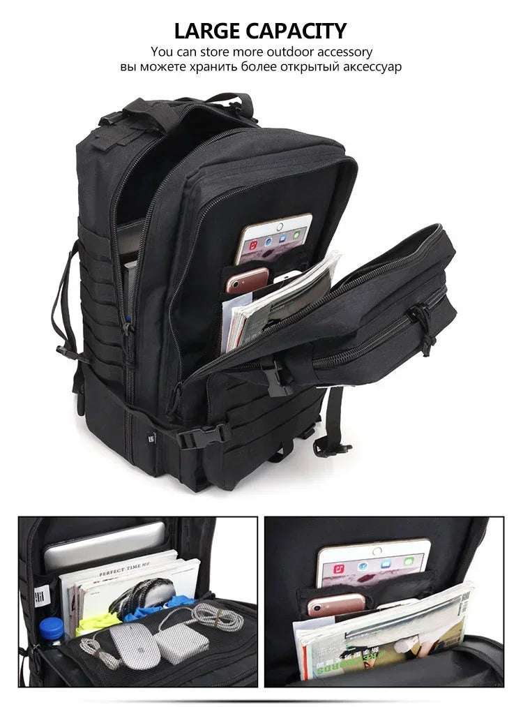 45L Man Tactical Backpacks Outdoor Traveling Bags Outdoor 3P School Pack EDC Molle Pack For Trekking Hunting Bag